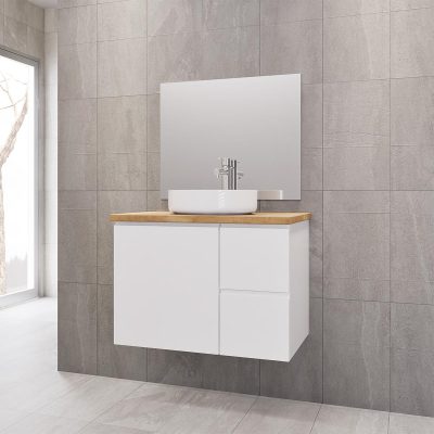 KREMLIN - ארון אמבטיה תלוי כולל משטח בוצ'ר טבעי<br><span style="color: rgb(255, 0, 0);"><strong>אספקה מיידית<br /></strong></span>