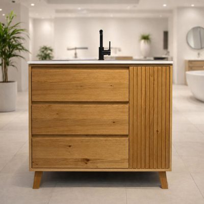 ארון אמבטיה עומד דגם HOUSE כולל כיור אינטגרלי<br><span style="color: rgb(255, 0, 0);"><strong>מתצוגה<br /></strong></span>
